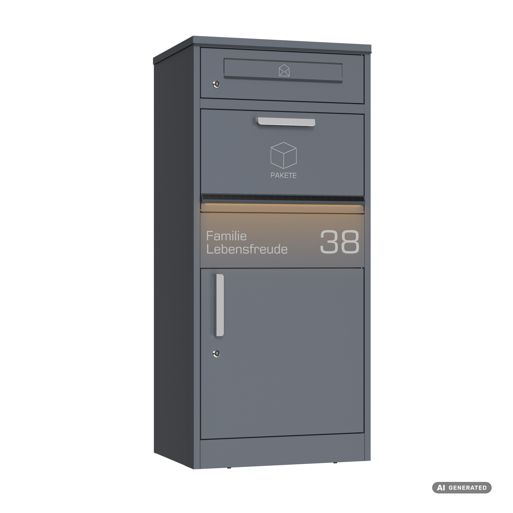 Paketbriefkasten Kompakt Pakko - mit LED Beleuchtung