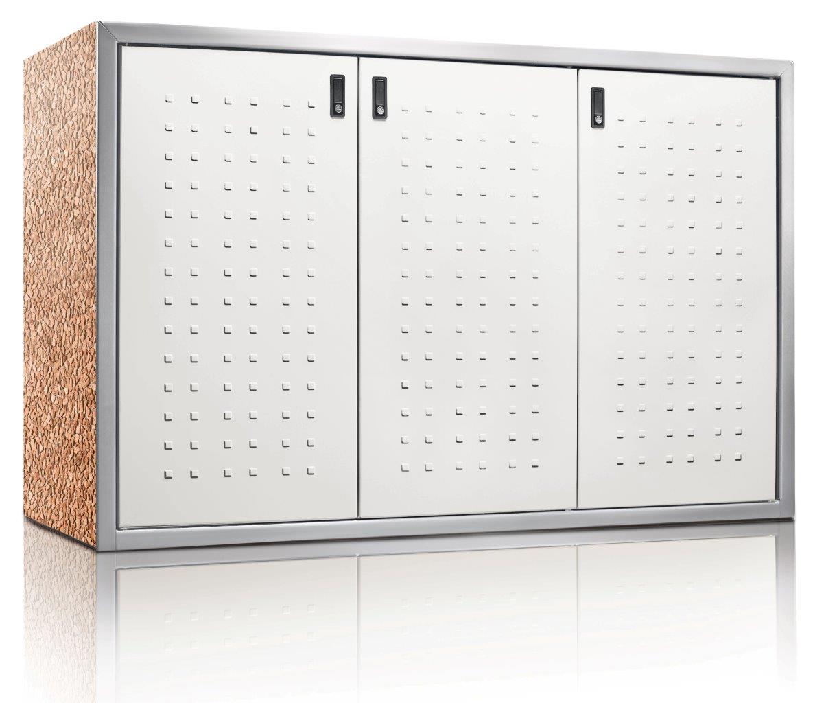 Mülltonnenbox Silent 123 Dreifachschrank 3x 120 Liter