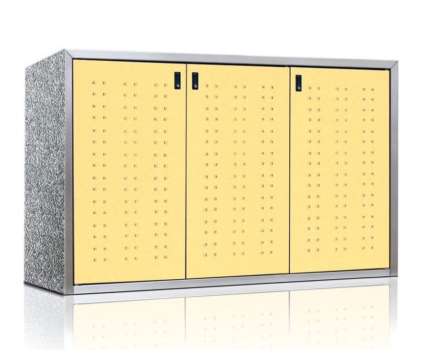 Mülltonnenbox Silent 243 Dreifachschrank 3x 240 Liter