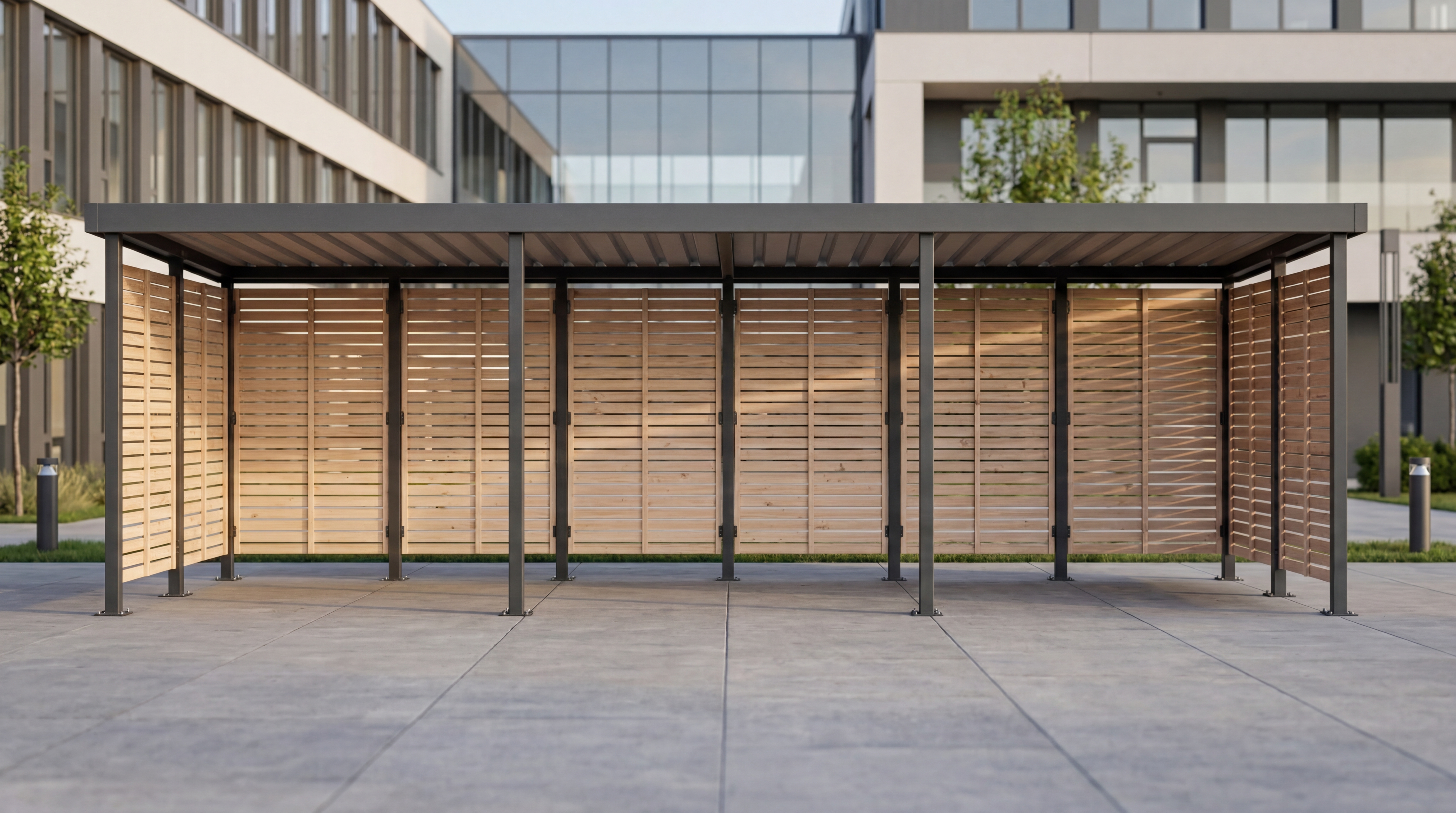 Mülltonnenüberdachung Stellwerk M6 Holz