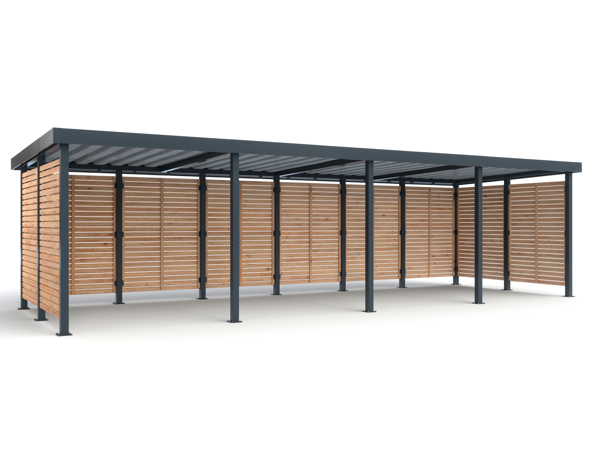 Mülltonnenüberdachung Stellwerk M6 Holz