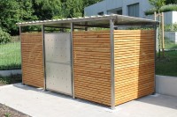 Vorschau: Mülltonnenhaus mit Holzverkleidung, L400 cm x T180 cm