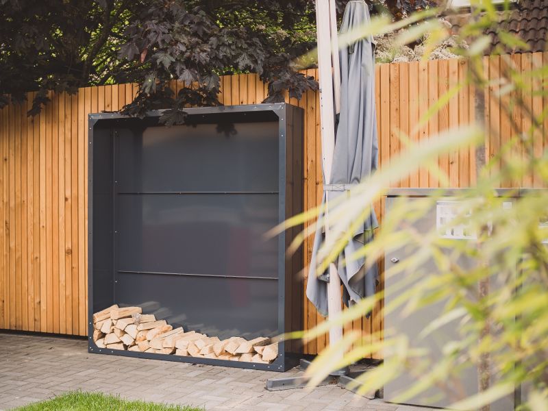 Kaminholzregal Basic aus Metall Pulverbeschichtet